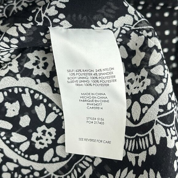Cabi Polka Dot Blazer Jacket Womens Size 10 Black &‎ White Rayon/Nylon Blend - Picture 6 of 11